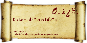 Oster Ézsaiás névjegykártya